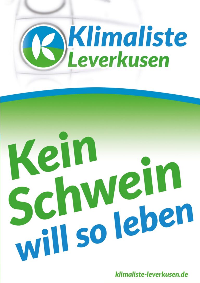 KLL-Plakat – Kein Schwein will so leben